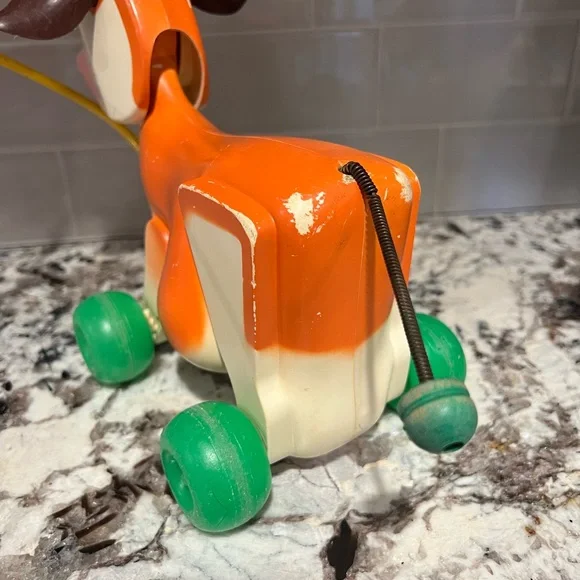Vintage Fisher Price 1972 Vintage Molly Moo Cow Pull Toy, fisher price cow toy - Picture 5 of 6